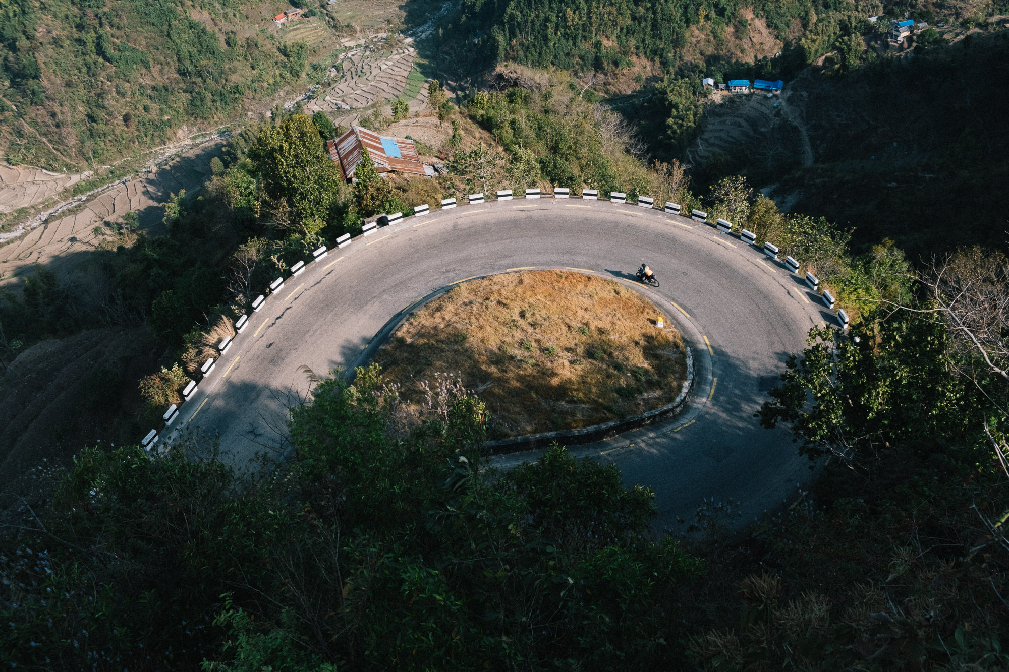 Switchback in Nepal close to the Indian border